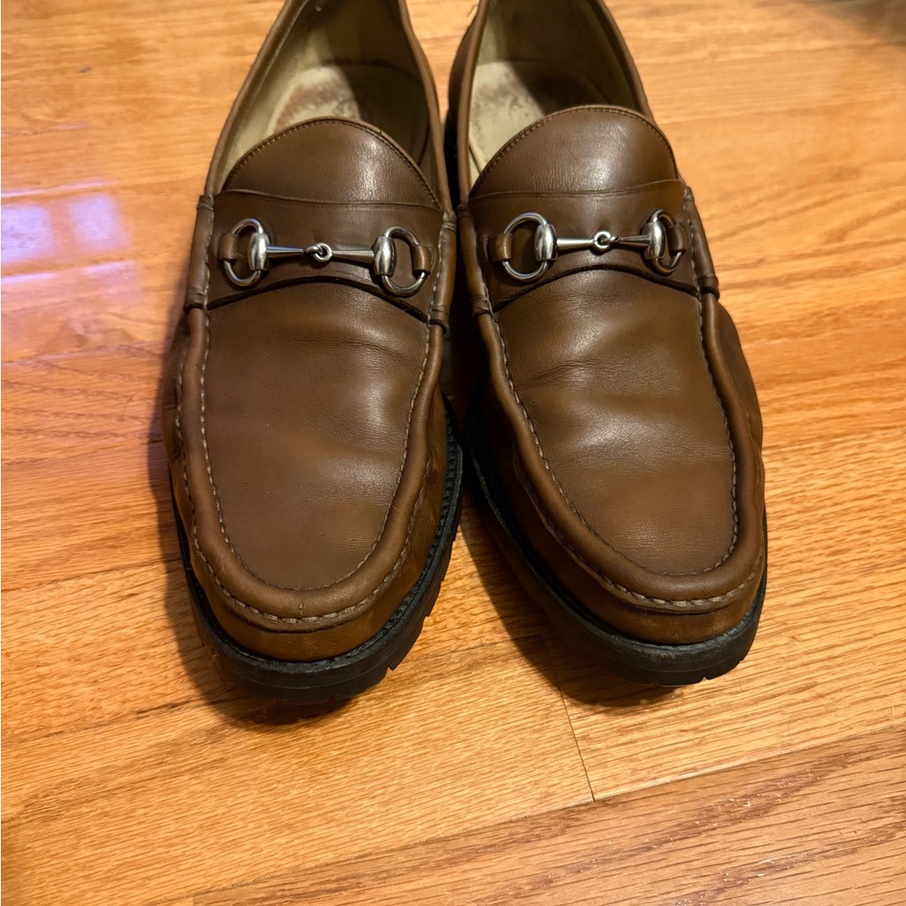 Men's Gucci Brown Leather Loafers